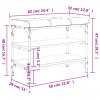 vidaXL Lavička na topánky dymový dub 62x32x47 cm kompozitné drevo - Hnedá - 33272-174445