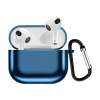 AppleMix Puzdro pre Apple AirPods 3 - karabína - gumové - modré
