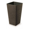 PROSPERPLAST Kvetináč FURU SQUARE ECO WOOD 30cm kávový