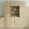 Úzká úložná dub sonoma 80x42,5x225 cm kompozitní dřevo Hnědá 3281345
