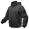 ROTHCO bunda TACTICAL s kapucňou softshell ČIERNA veľ.XXL