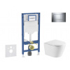 Geberit Duofix Set predstenovej inštalácie, klozetu Nefia a dosky softclose, tlačidlo Sigma20, chróm SANI11CA1162