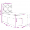 vidaXL Posteľný rám boxspring s matracom tmavosivý 90x190 cm zamat - Sivá - 205131-138775