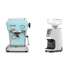 Ascaso Dream ONE, Kid Blue + Eureka Atom 60, white