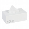 Relaxdays Krabička na hygienické vreckovky „Home“ biela