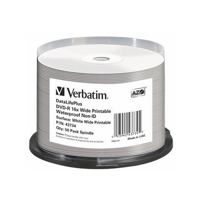 Verbatim DVD-R [ spindle 50 | 4.7GB | 16x | wide glossy ] 43734