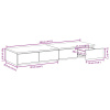 vidaXL Zásuvky pod posteľ Dymený dub 120x36,5x16,5 cm Kompozitné drevo - Hnedá - 260594-277226