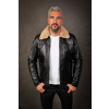 Max Original Leather Pánska kožená bunda 5032 FUR - Black - L