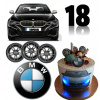 Výtlač na tortu cukrová hmota CUKROVÁ TLAČ BMW meno + LED do auta ZADARMO
