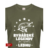 Pánské tričko pre rybárov k narodeninám Rybárske legendy, Barva Military - 69, Velikost XS Bezvatriko.cz 0027