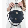 Čierna crossbody kabelka s rúčkou, ramienkom a so zlatým zipsom Grosso 24x23x12 (Čierna crossbody kabelka s rúčkou, ramienkom a so zlatým zipsom Grosso 24x23x12)