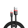 Baseus CALKLF-C19 USB / Lightning QC3.0, 2m, černý/červený (6953156275027)