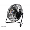 Stolní ventilátor AKASA, napájení z USB portu, hliníkové lopatky AK-UFN01-BK