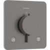HANSGROHE Ecostat Comfort Q termostat pod omietku pre 2 spotrebiče, kartáčovaný čierny chróm, 33713340