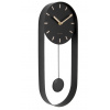 Dizajnové kyvadlové nástenné hodiny 5822BK Karlsson 50cm