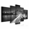 Obraz na plátne viacdielny - OB3780 - New York čierno biely 170cm x 100cm - S18