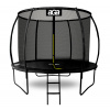 Trampolína 250 cm s vnútornou ochrannou sieťou a schodíkmi Aga SPORT EXCLUSIVE MRPU1008BLACK - čierna
