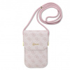 Kabelka na mobil Guess PU 4G Metal Logo Script Light Pink