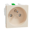 Schneider Electric Unica Zásuvka 230V/16A, 2P+T, clonky, 2 moduly, Béžová