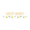 Amscan Banner Hello World modrý 176,8 x 17,8 cm