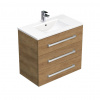Swiss aqua technologies Koupelnová skříňka s umyvadlem SAT Cube Way 80x76,5x46 cm dub Hickory CUBE46803DHMOD