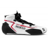 Závodné topánky Sparco RAPID s otočným mechanizmom zapínania, s homologáciou FIA, farba bielo-červená