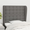 vidaXL Čelo postele so záhybmi tmavosivé 93 x 23 x 118/128 cm látka - Sivá - 102879-203016