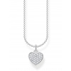 Thomas Sabo KE2046-051-14-L38V Silver PavĂ© Heart Necklace 36-38 cm Ladies