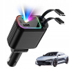 NABÍJAČKA AUTOMOBILOVÁ 4V1 USB C PREBUG ZVINOVAČKA 120W RÝCHLE NABÍJANIE KÁBEL