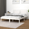 vidaXL Posteľný rám biely masívne drevo 120x200 cm - Biela - 115272-194015