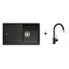 Blanco SET 10-D 24 drez silgranit ZIA 5 S 86x50 cm Antracit+batéria Mida-S Antracit 520511+521455
