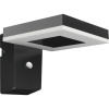 LED vonkajšie solárne nástenné osvetlenie Philips 8720169265745 Zonal IP44 250 lm 3000 K čierne so senzorom pohybu