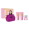 Versace Bright Crystal, Sprchovací gél 100ml + Telový krém 100ml + Toaletná voda 90ml + Kozmetická taška pre ženy