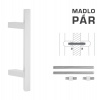 MPkovania FT - MADLO kód K31Z 25x25 mm UN pár Rozteč madla: 210 mm, Rozmer profilu madla: 25x25 mm, Dĺžka: 400 mm