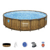 Strend Pro Bazén Bestway® Power Steel™, Vista Series, 56977, filter, pumpa, rebrík, plachta, ChemConnect ™ dávkovač, lepiaca záplata, 5,49x1,22 m 240612