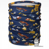 Dráče Multifunkčný nákrčník Dráča - vzor 122, tmavo modrá, bagre, autá Farba: Modrá, Veľkosť: L