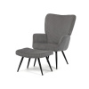 Autronic, Relaxačné kreslo, sivá, menšestrová, látka, AK-L7285 GREY6
