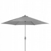 Záhradný slnečník okrúhly balkónový, lámavý, 280 cm, na kľuku, sivý Doppler