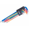 Kľúče Torx farebné predĺžené, 9ks, T10-T50mm, S2, EXTOL PREMIUM