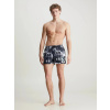 Pánske čierno-biele plavky s palmami KM0KM00968 0GL - Calvin Klein XL