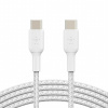 BELKIN BOOST Charge Braided opletený odolný nabíjací a dátový kábel USB-C/USB-C na iPhone/iPad/MacBook/AirPods - 1 m - biely CAB004bt1MWH - možnosť vrátiť tovar ZADARMO do 30tich dní