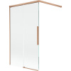 Mexen Rox sprchová stena dvojkrídlová posuvná 100 x 150 cm, transparentná, kartáčovaná meď - 8C9-100-003-65-00
