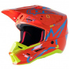 ALPINESTARS prilba S-M5 ACTION, 2023, oranžová/žltá fluo/svetlomodrá, veľ. 2 XL