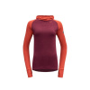 Devold EXPEDITION WOMAN HOODIE termopradlo red