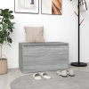 Lavica do chodby 80x40x45 cm sivý dub sonoma spracované drevo-ForU-816048