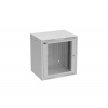 Nástenná rozvodná skriňa GrandN DUO 12U 450 mm, sklenené dvierka, RAL 7035, GrandND-12U-64
