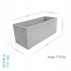 Betónový kvetináč Betónové výrobky 100 cm x 40 x 40 cm (Betónový kvetináč ConcreteProducts 100 cm x 40 x 40)