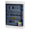 Solarmi AC25 osazený rozvaděč pro fotovoltaiku, jističe, chránič, 10kW 3f, plný automatický backup, 25A (R-FVE-AC25)
