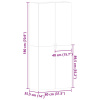 vidaXL Skrinka na topánky Čierna Dub 80x35,5x180 cm Zložené drevo - Čierna - 273752-290477