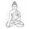 ZUTY Bodkovanie - FAREBNÝ BUDDHA Rámovanie: bez rámu a bez vypnutia plátna, Rozmer: 80x100 cm